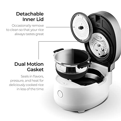 CUCKOO 6-Cup Uncooked / 12-Cup Cooked Induction Heating Twin Pressure Rice Cooker, 16 Menu Modes, Multi-Language Voice Guide
