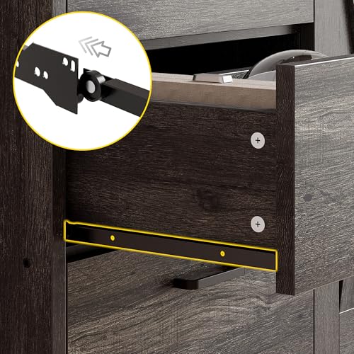 IRONCK Bookshelf with Door and 3 Drawers, 71in Tall Bookcase Shelf with 3-Tier Shelves, for Bedroom Living Room Entrance Hallway Home Office