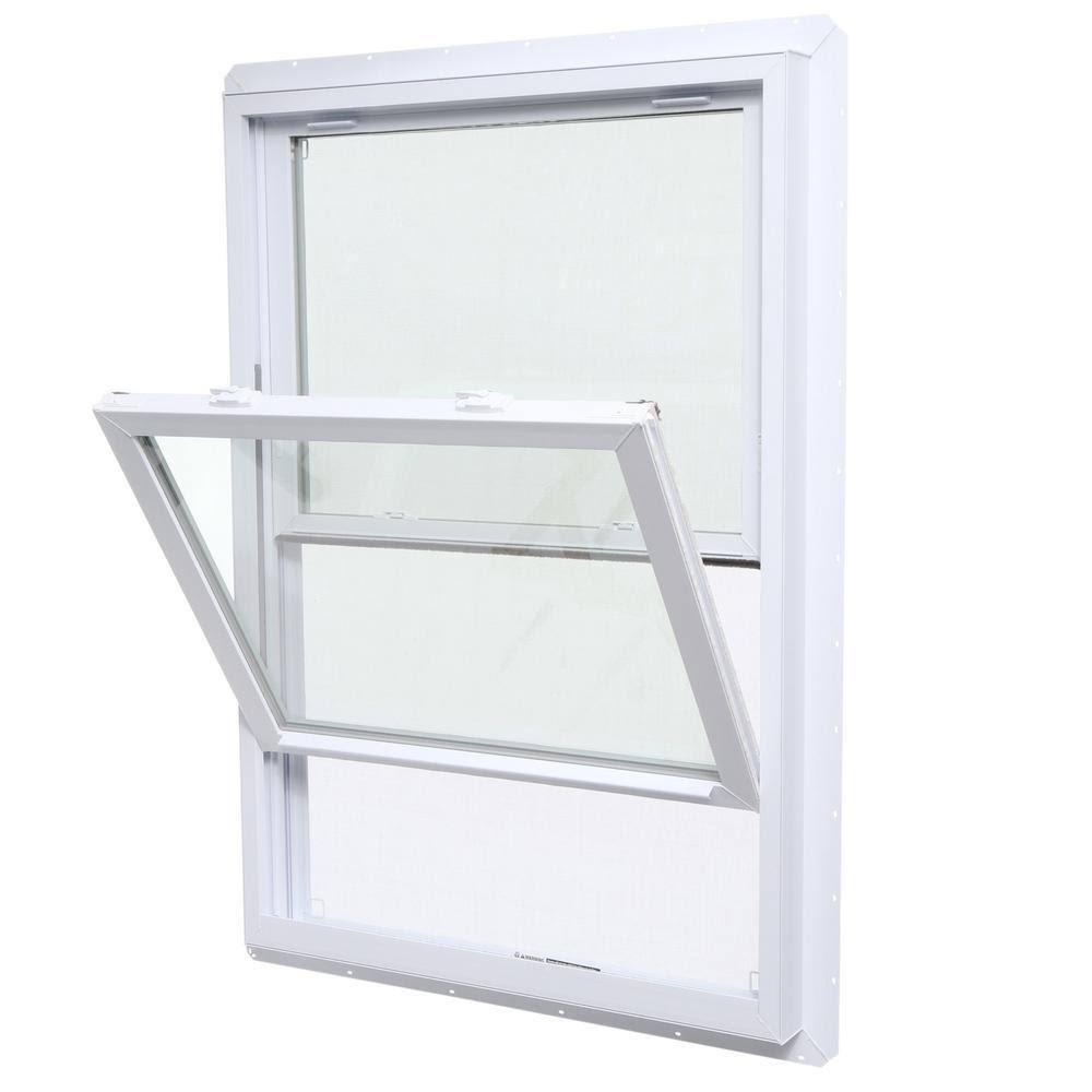 American Craftsman 33.75 in. x 48.75 in. 70 Series Double Hung White Vinyl Window with Nailing Flange 28310730