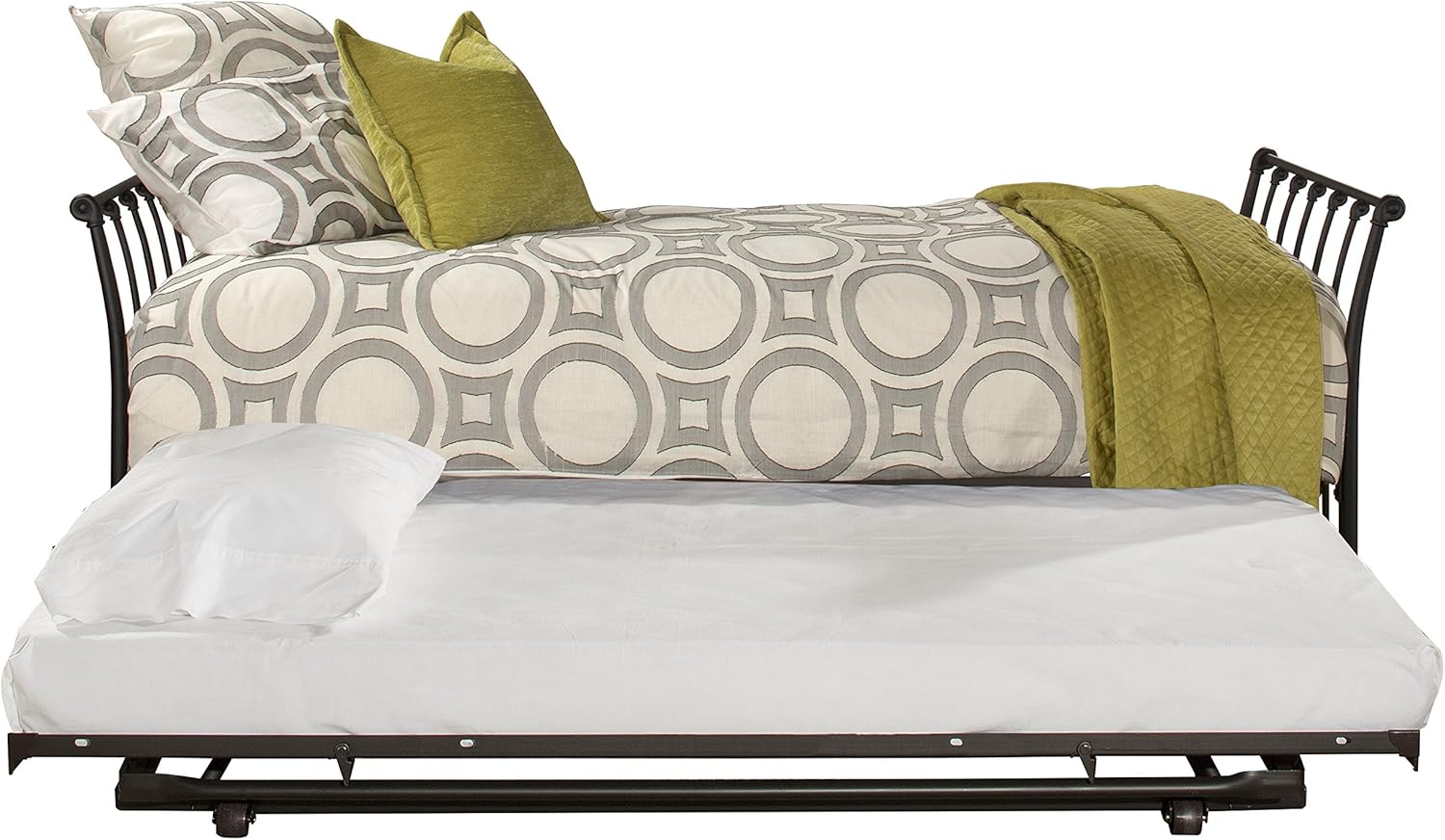 Hillsdale Furniture Midland Backless Daybed with Trundle Twin Black Sparkle