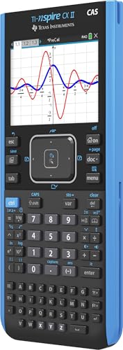 Texas Instruments TI-Nspire CX II CAS Graphing Calculator | Color Screen, 8 Built-in Apps, Python Programming, Included Software, for Math