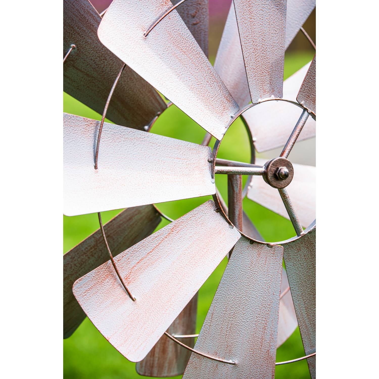 Evergreen 72x22H Wind Spinner, Galvanized Windmill