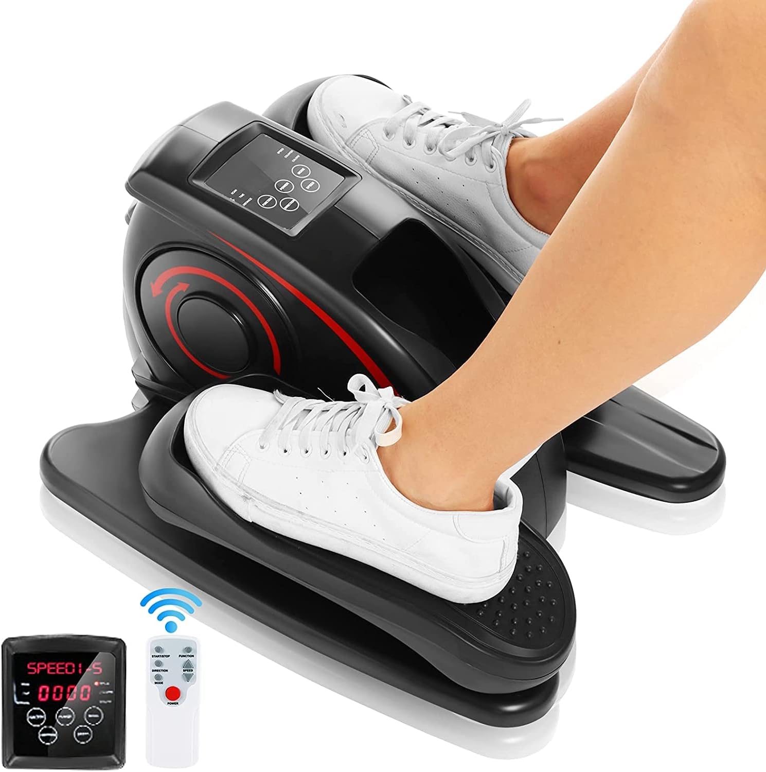 ANCHEER Under Desk Elliptical Machine, Pedal Bike Exerciser
