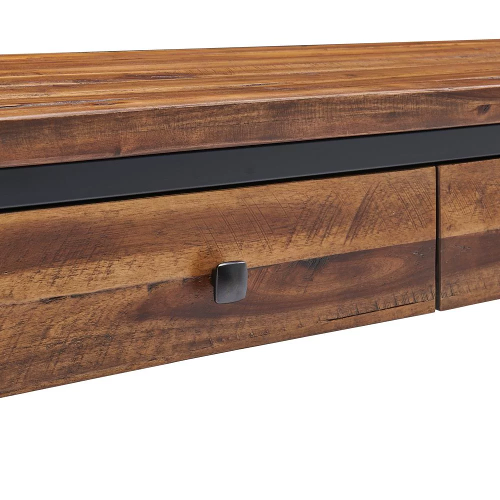 Alaterre Claremont 43"L Rustic Wood Console Table with Two Drawers and Low Shelf