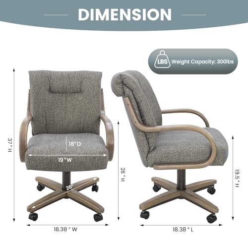 Chromcraft 2 Set of Caster Swivel Tilt Dinning Chairs