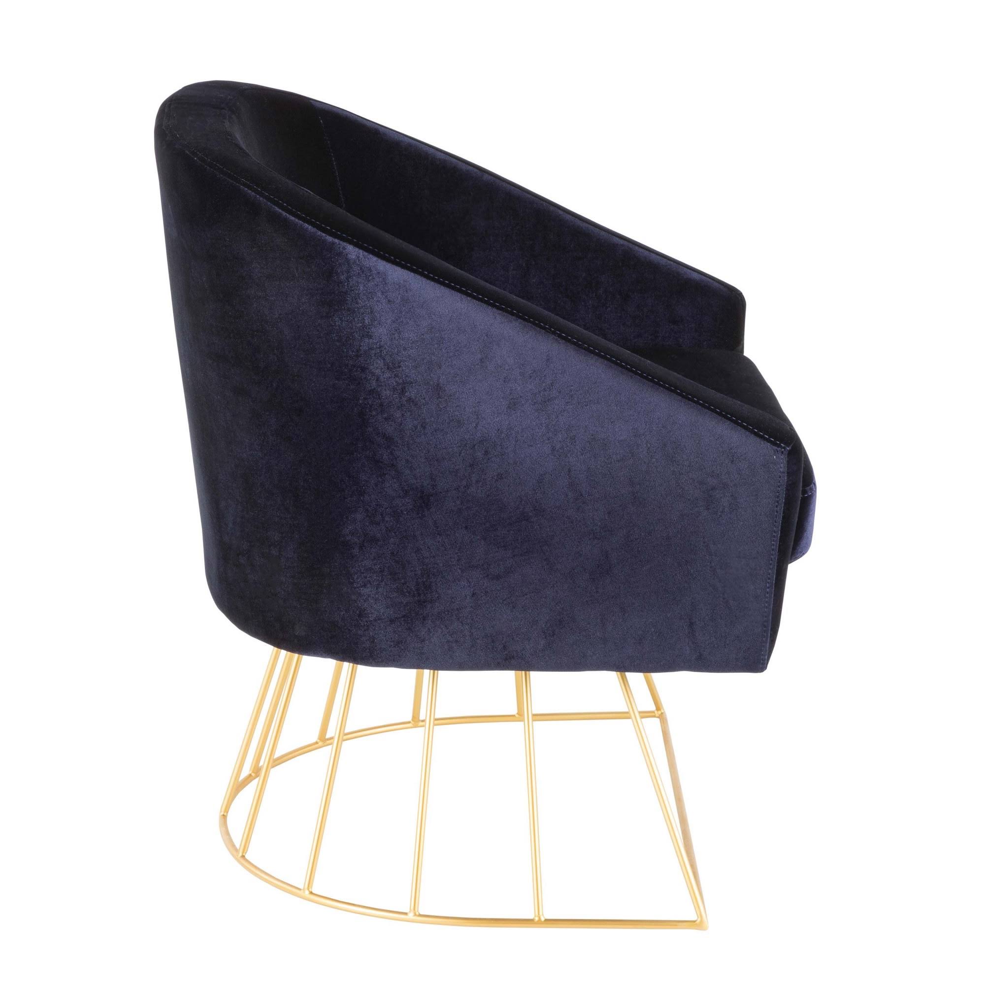 LumiSource Canary Gold Royal Blue Tub Chair