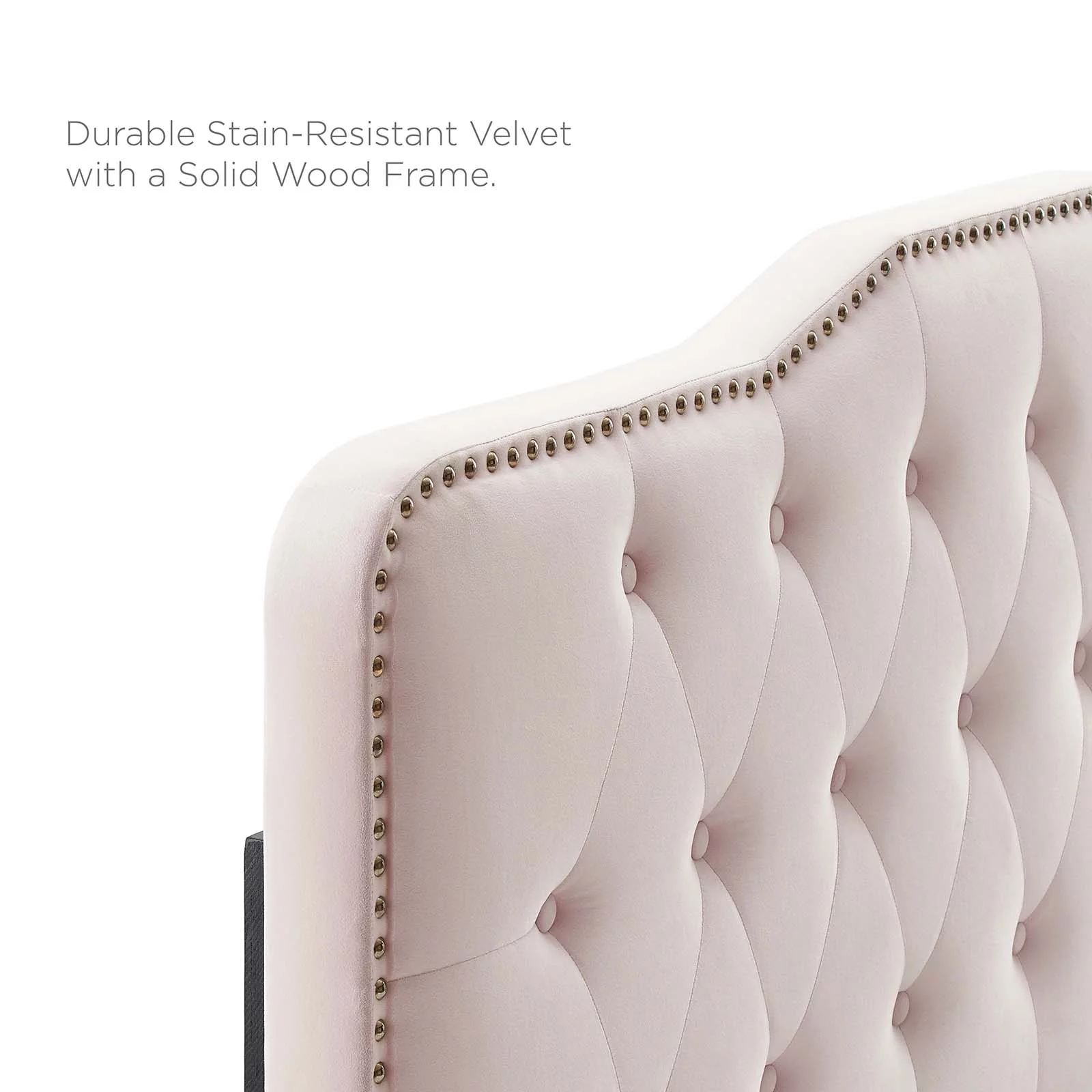 Modway Sophia Tufted Performance Velvet King/California King Headboard in Pink
