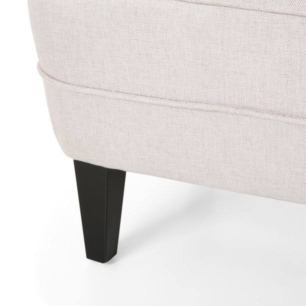 Tafton Tufted Club Chair and Ottoman Gray