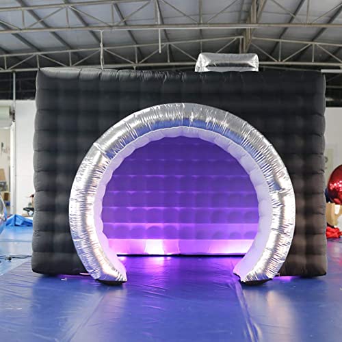 SAYOK Inflatable Party Tent Inflatable Nightclub White Inflatable Camera Photo Booth Enclosure Inflatable Cube Tent for Event, Show, Exhibition, Bars