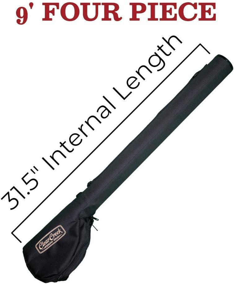 Clear Creek Portable Fly Fishing Rod & Reel Case 9’ - Complete Storage Protection - Easy to Carry - Durable