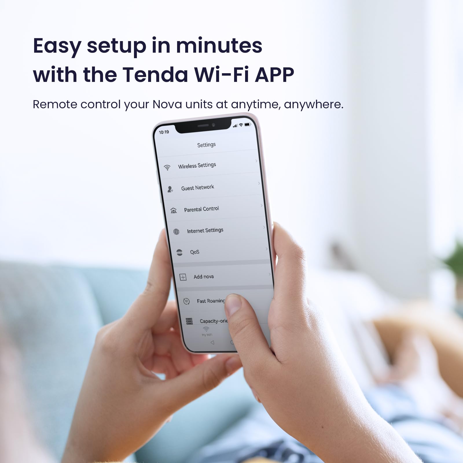 Tenda Nova Mesh WiFi System - Covers 3500 sq.ft - AC1200 Dual-Band Mesh Network for Home Internet - Parental Control - 3-Pack