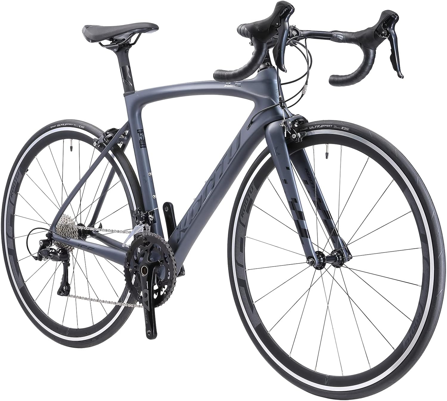 KOOTU Carbon Road Bike, Carbon Fiber Frame Road Bicycles 700C Wheels Racing Bike with SORA R3000 18 Speeds Drivetrain System