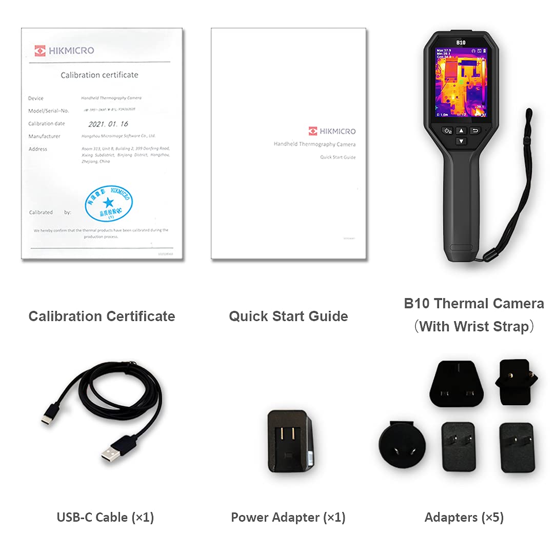 HIKMICRO B10 256 x 192 IR Resolution Thermal Imaging Camera with 2MP Visual Camera, Full Screen Measurement
