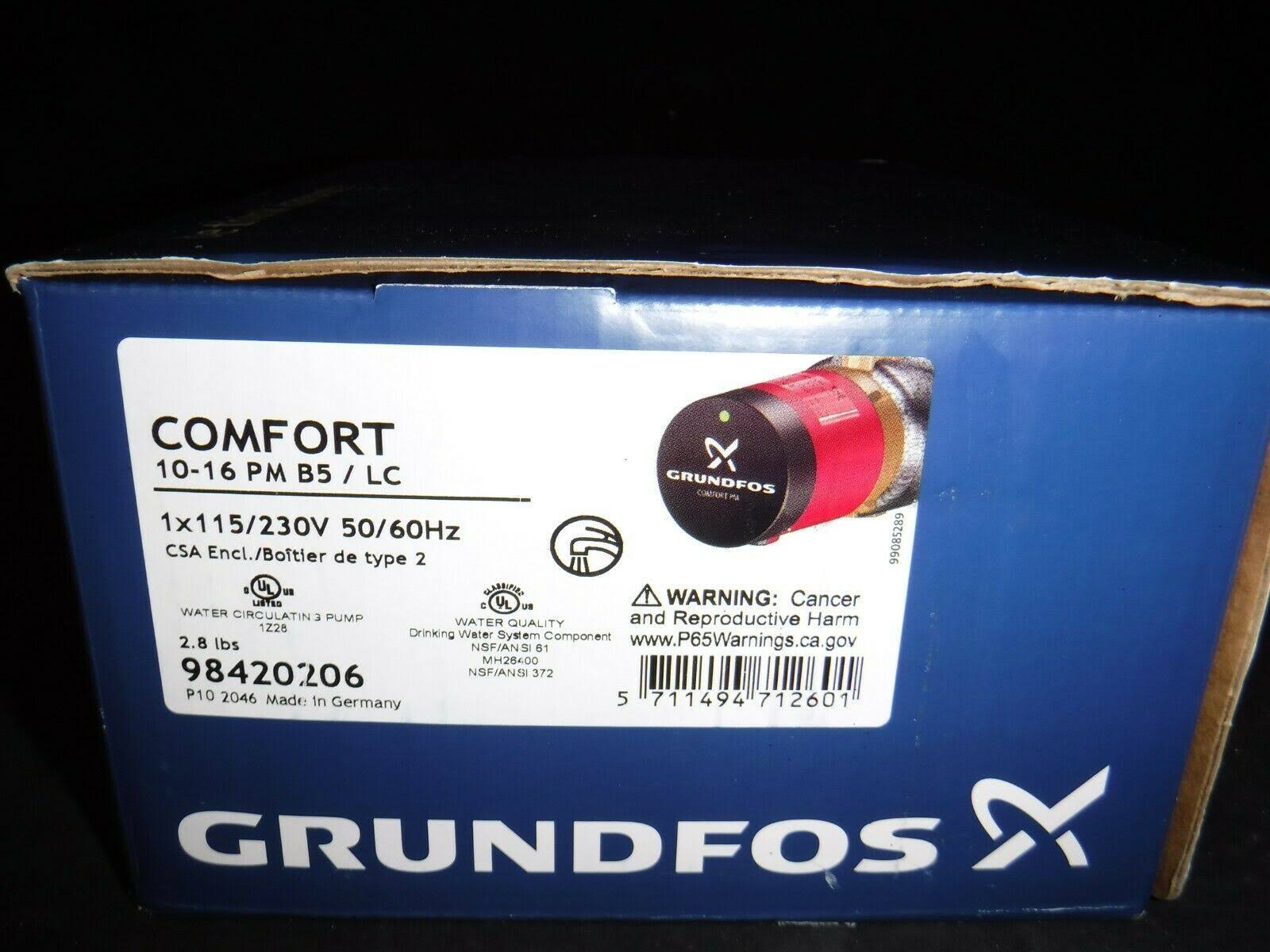 Grundfos 98420206 UP10-16 PM B5/LC Comfort PM Pump (1/2-inch Sweat)