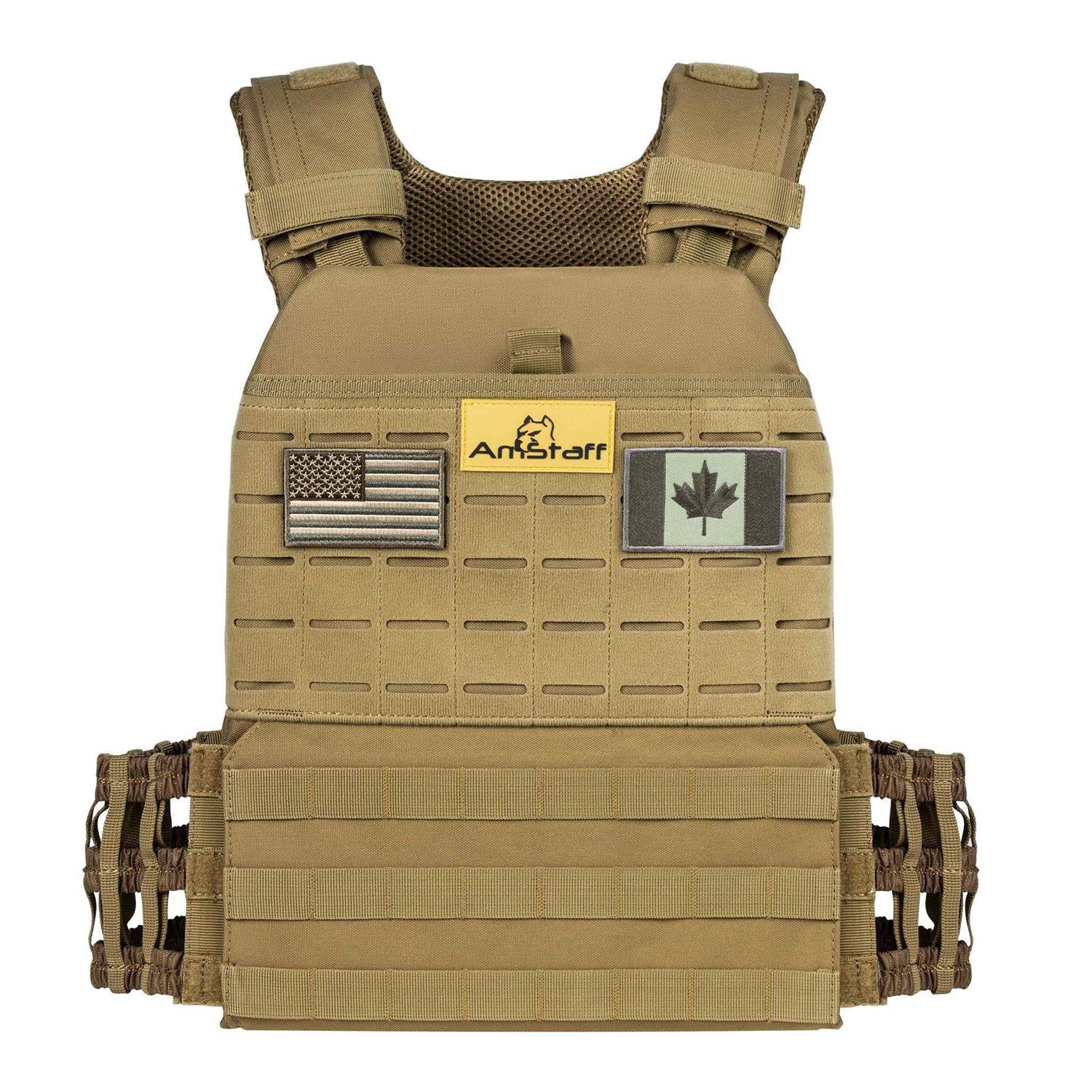 Amstaff Tactical Weighted Vest Adjustable Weight Vests Versatile Wearable Vest for Fitness Workouts, Strength and Endurance Training