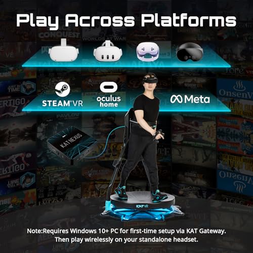 KAT Walk C2 CORE VR Treadmill | 360° Omnidirectional Walking Pad for Immersive Gaming & Home Fitness | Compatible with SteamVR, Oculus