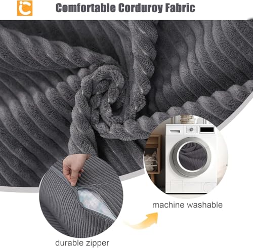 COMAX Folding Sofa Bed, Convertible Chair Bed Corduroy 3-in-1 Foldable Floor Couch with High-Density Foam, Futon Sofa Sleeper Mattress
