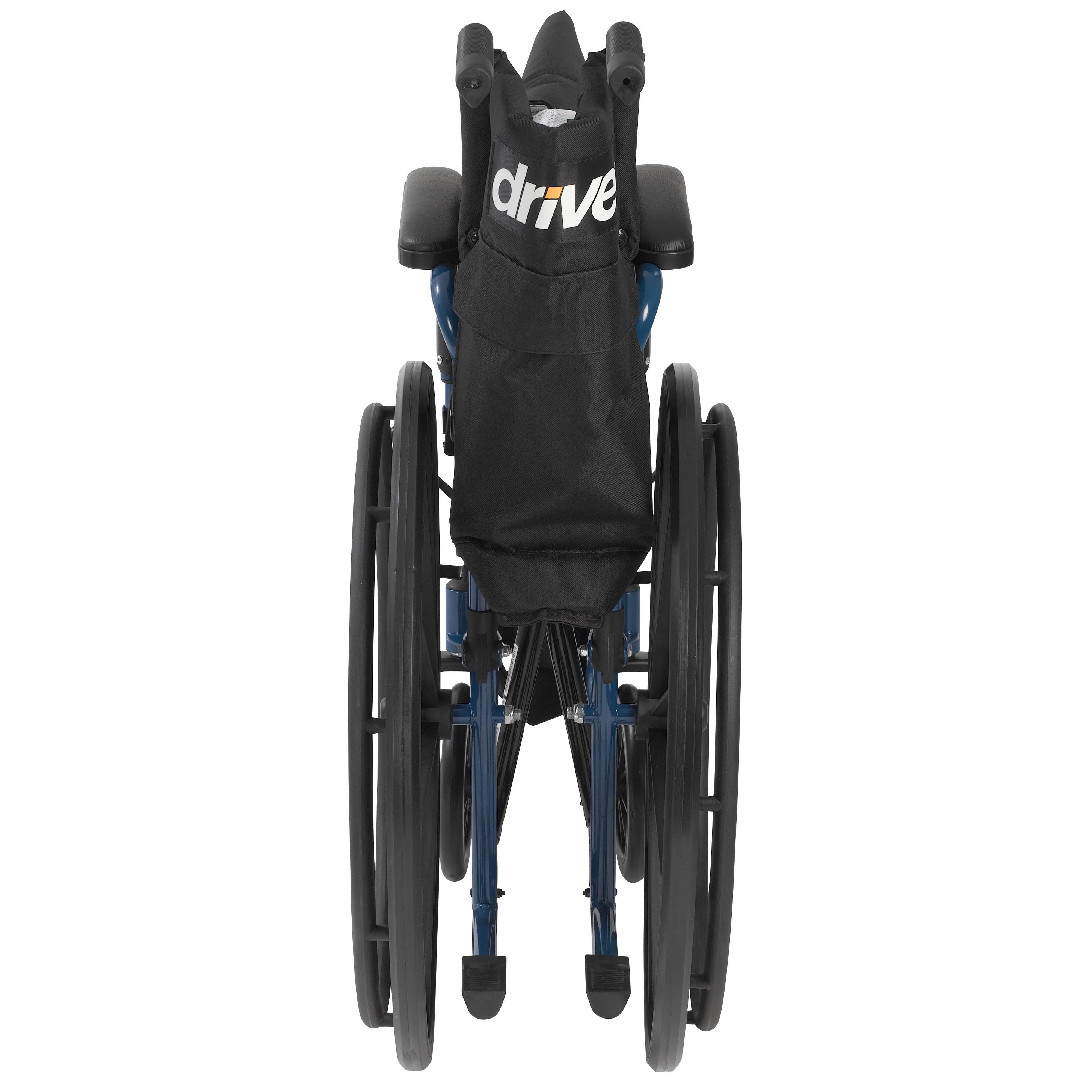 Drive Medical Blue Streak Wheelchair with Flip Back Desk Arms, Swing Away Footrests, 16x22 Seat