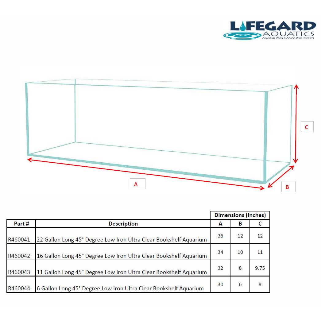 Lifegard Aquatics Long Ultra Crystal Clear Bookshelf Aquarium - Pet Supplies online store