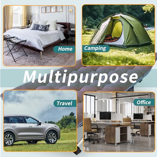 2 Pack Camping Cot with Mattress Comfortable Cot Bed Folding Cot Heavy Duty Cots for Sleeping with Carry Bag for Adults Kids Guest Bed Outdoor Indoor