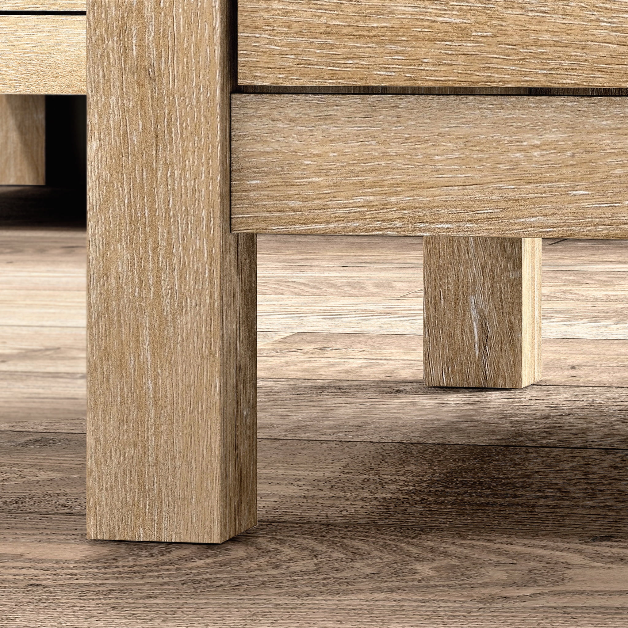 Sauder Saddler Way L-Shape Computer Desk with File Drawer, Orchard Oak Finish