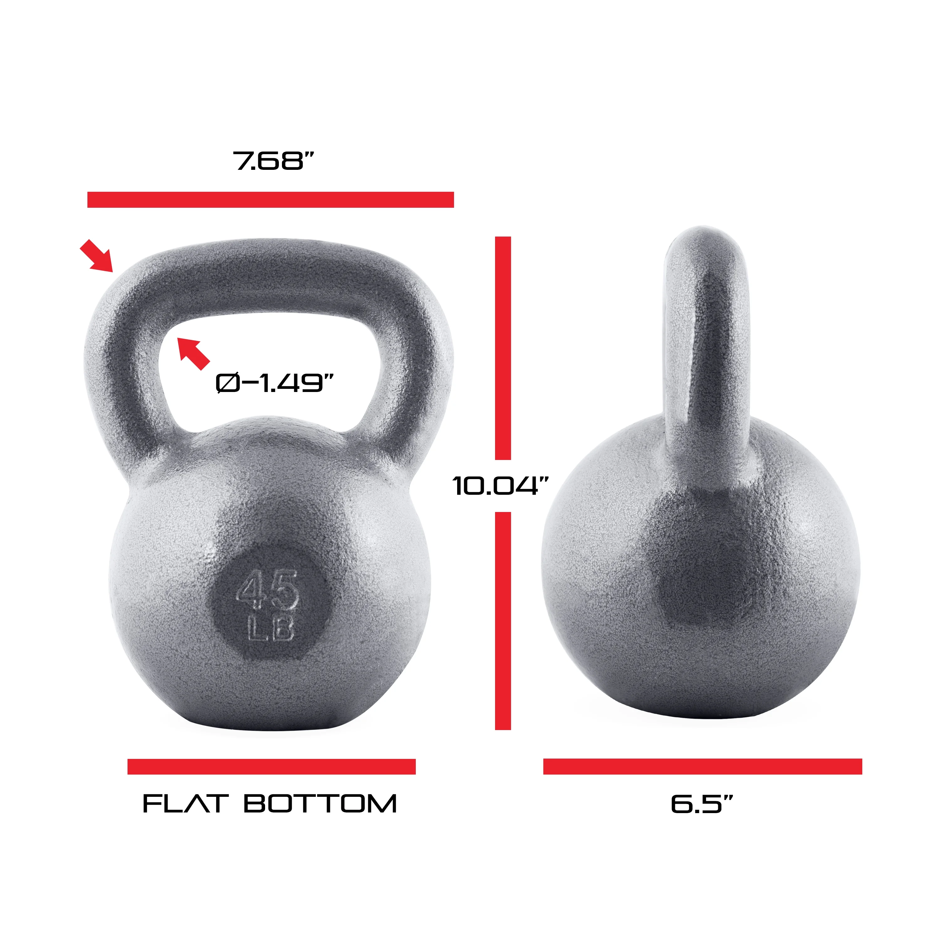 CAP Barbell Cast Iron Kettlebell, Single, 10-80 Pounds