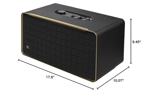 JBL Authentics 200 - Retro Style Smart Home Speaker with Built in Wi-Fi, Bluetooth and Voice Assistants, Alexa and Google Assistant