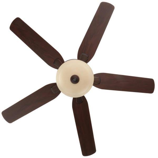 Hampton Bay Flowe 52 in. LED Indoor Mediterranean Bronze Ceiling Fan