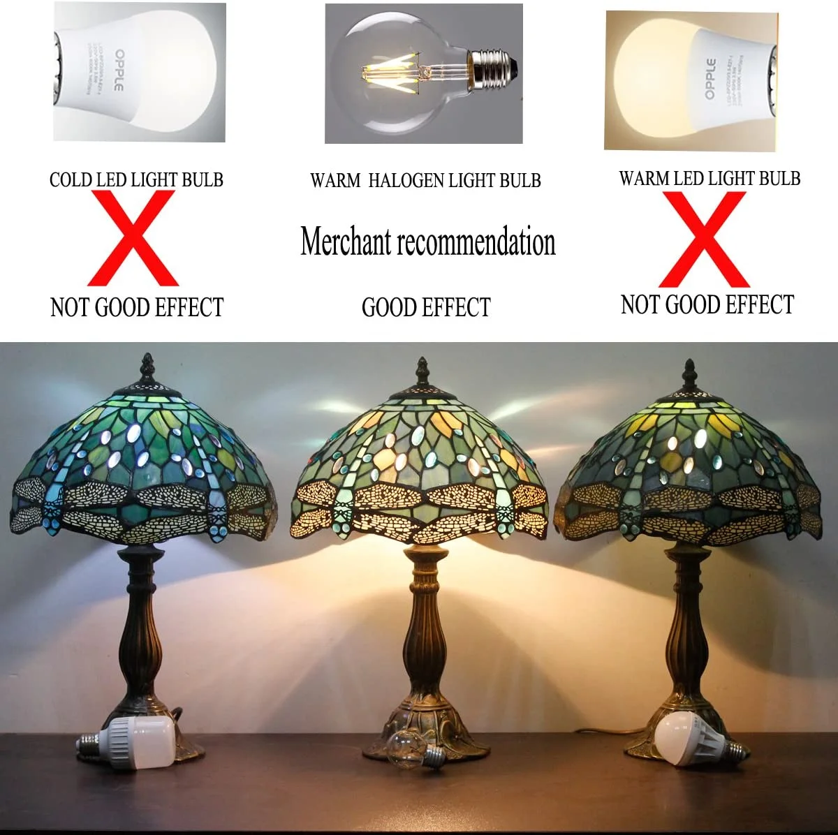 Tiffany Lamp for Living Room Table Top Stained Glass Bedside Table Lamp Bedroom