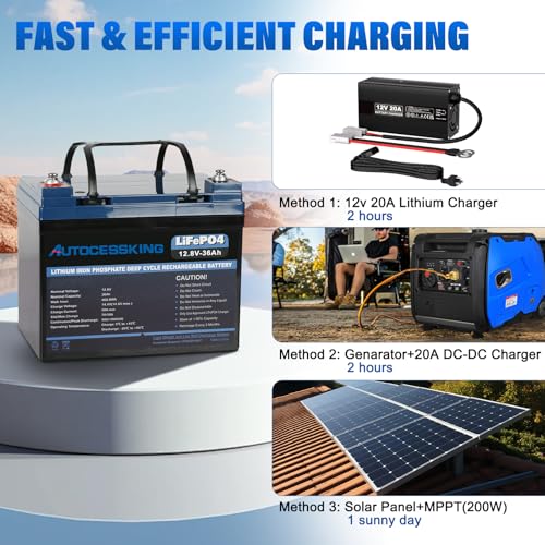 12V 100Ah BCI Group 24 LiFePO4 Battery, 100A BMS Rechargeable Mini Lithium Battery with Low-Temp Protection, Up to 15000 Cycles Perfect for RV
