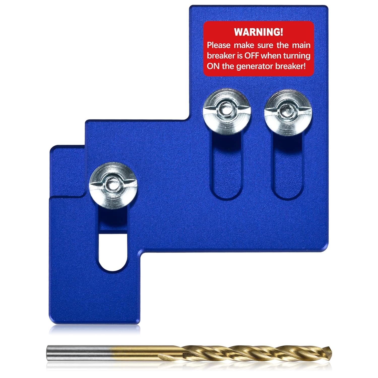 LATING Anodized Generator Interlock Kit for Main Square D QO or Homeline 100 or 125 Amp Electrical Panels with 3/4 to 7/8 Inches Spacing