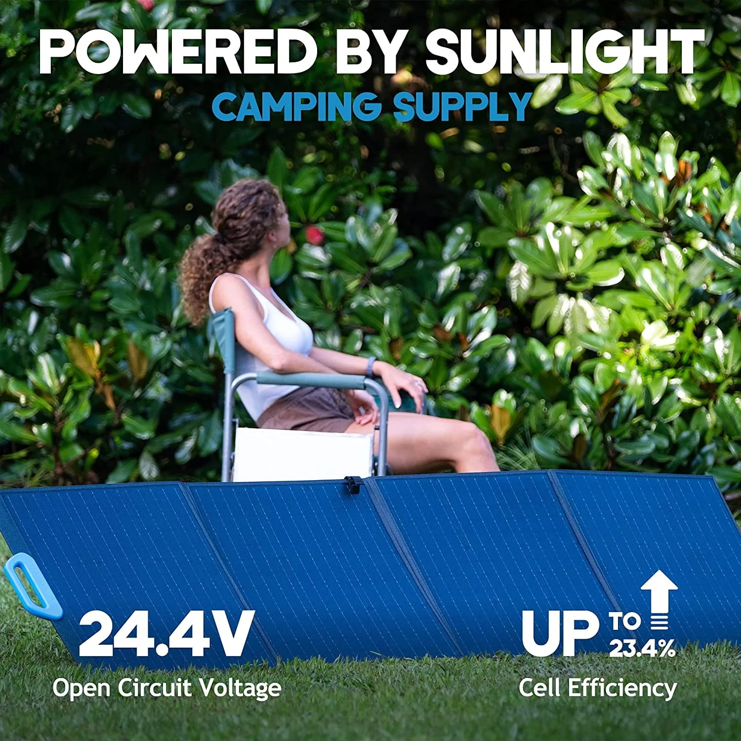 Bluetti Solar Panel 120W Foldable Portable Solar Power Supply,PV120 for AC200P/AC200MAX/EB70/EB55 Solar Generators,W/adjustable Kickstand