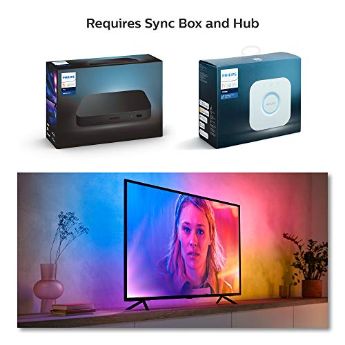 Philips Hue Play Gradient 65" Smart TV Light Strip, Flowing Color-Changing LED Strip Lights, Multicolor TV Backlight Sync with Music and Gaming