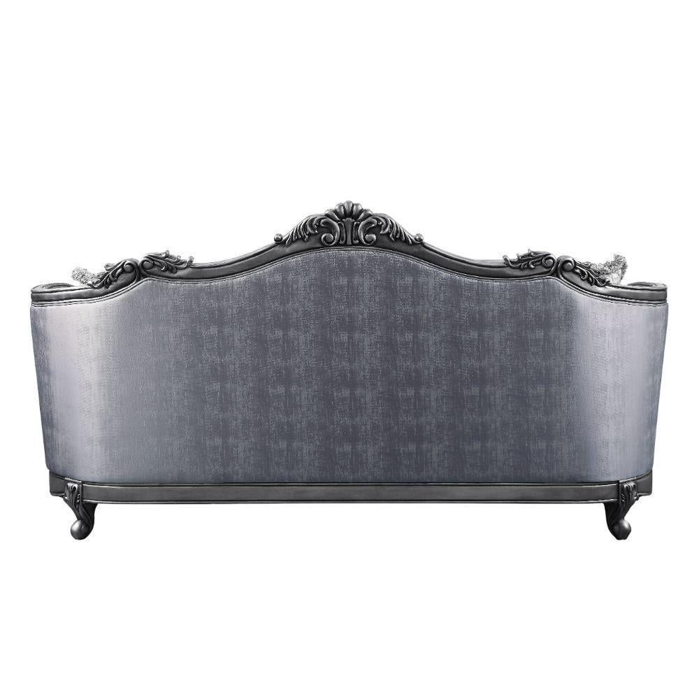 Luxury Lustrous Fabric & Platinum Ariadne Sofa Set 2 Pcs 55345 ACME Traditional