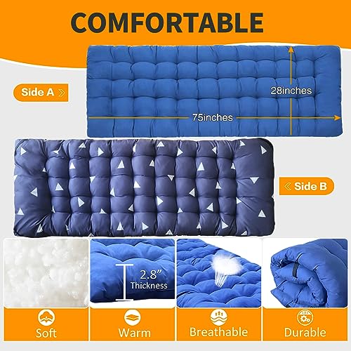 2 Pack Camping Cot with Mattress Comfortable Cot Bed Folding Cot Heavy Duty Cots for Sleeping with Carry Bag for Adults Kids Guest Bed Outdoor Indoor