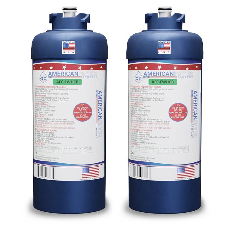 Everpure American Filter Company Afc-fwhcb Water Filter (comparable to Filtrete 4WH-QCTO-F010C) Made in U.S.A 2 Filters
