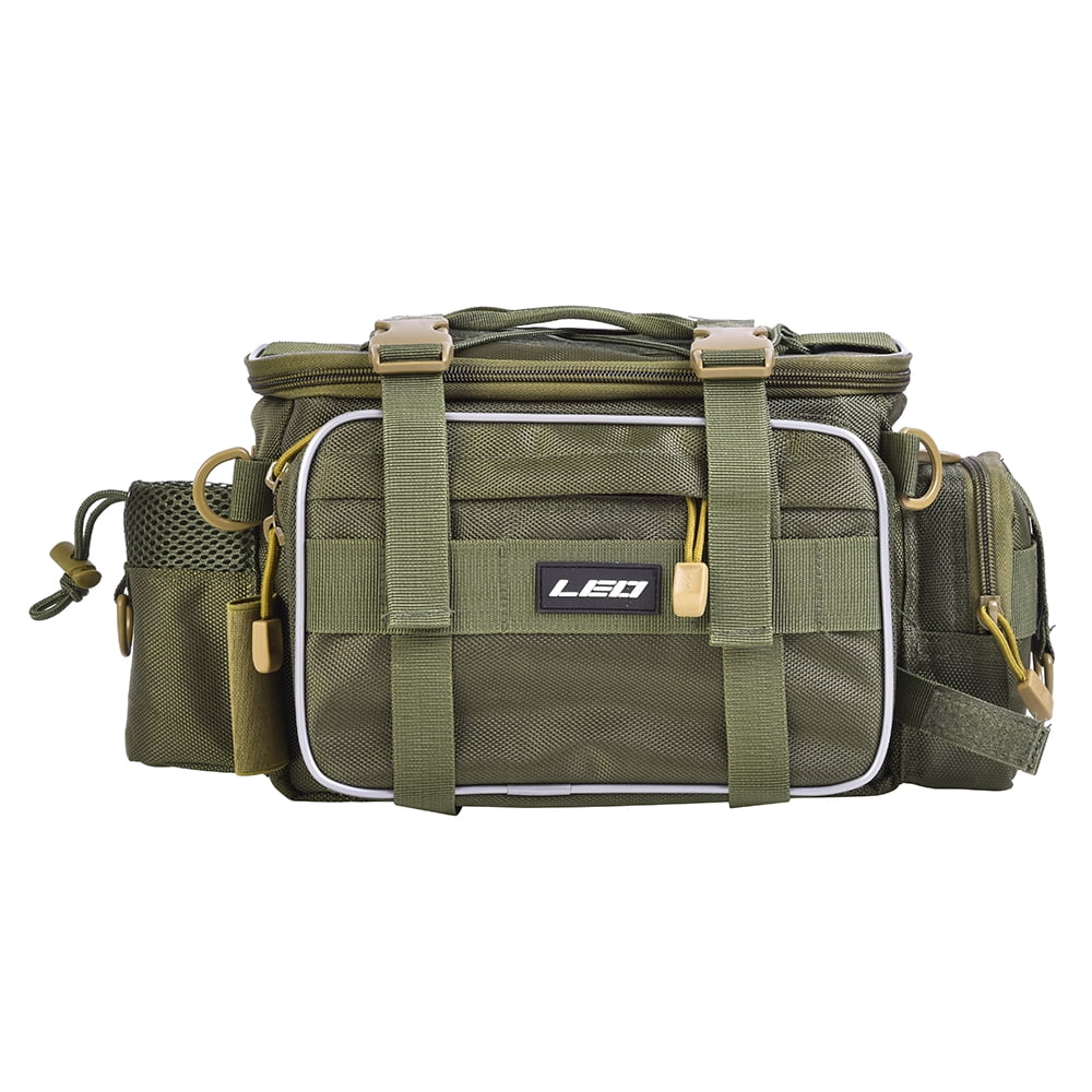 LEO Multifunctional Fishing Tackle Bag Outdoor Sports Single Shoulder Bag Crossbody Bag Waist Pack Fishing Lures Tackle Gear Utility Storage Bag
