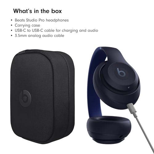 Beats Studio Pro - Wireless Bluetooth Noise Cancelling Headphones - Personalized Spatial Audio, USB-C Lossless Audio, Apple & Android Compatibility