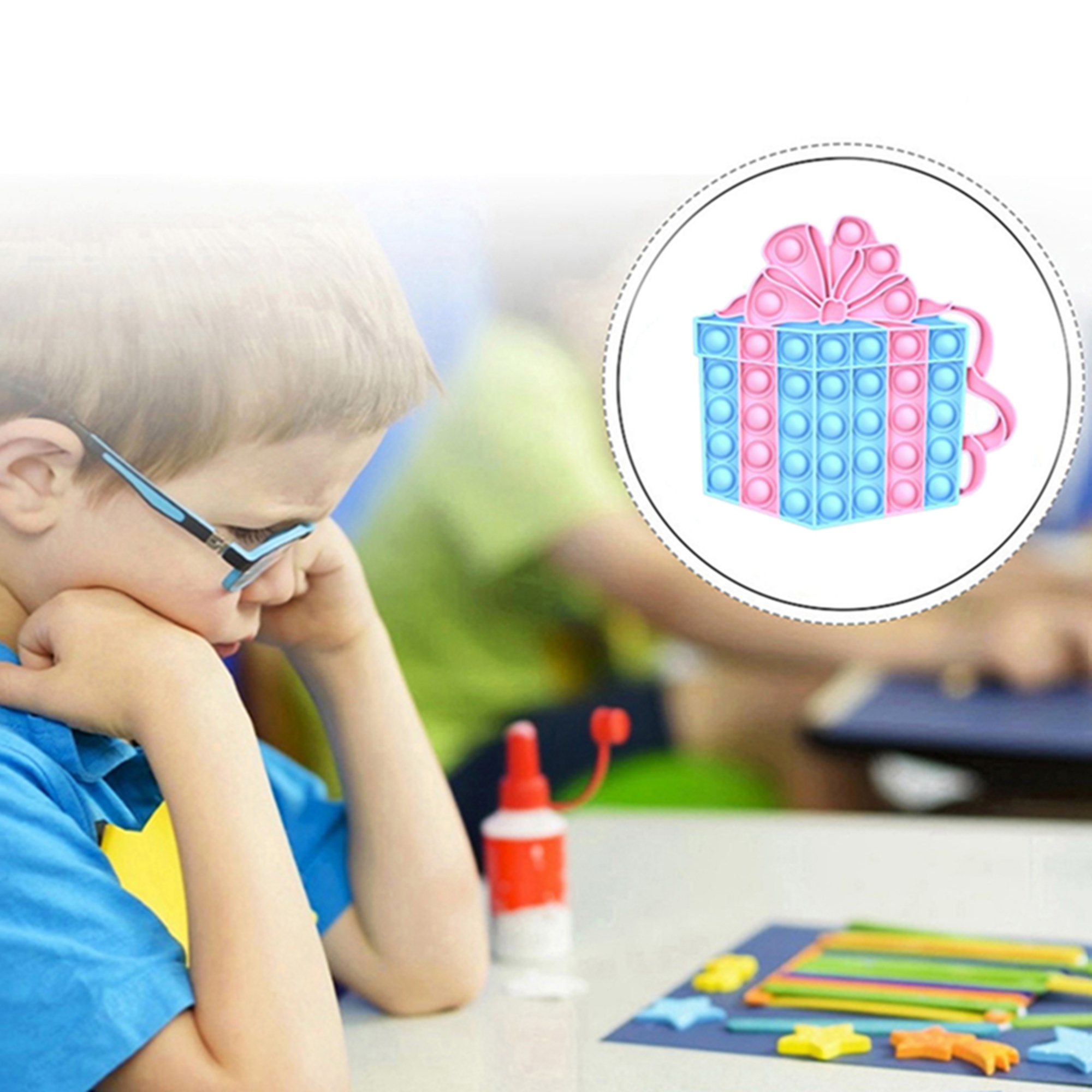 27Pcs Stress Relief Fidget Toys Set, Christmas Surprise Box Infinity Magic Cube Press Bubble Toys