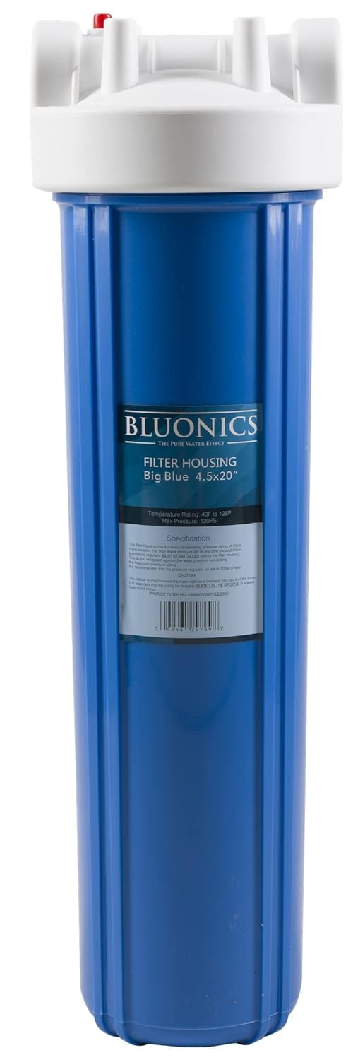 Bluonics 110W UV Ultraviolet Light Plus Sediment and Carbon Well Water Filter Purifier System with NPT 1" Ports
