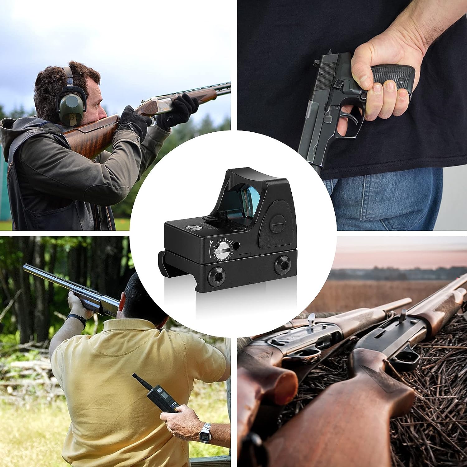 Tactical RMR Red Dot Sight, 20mm Red Dot Sight 3.25 MOA Pistol Scope Adjustable Reflex Sight for Picatinny Weaver or Gl0CK Rail Mount