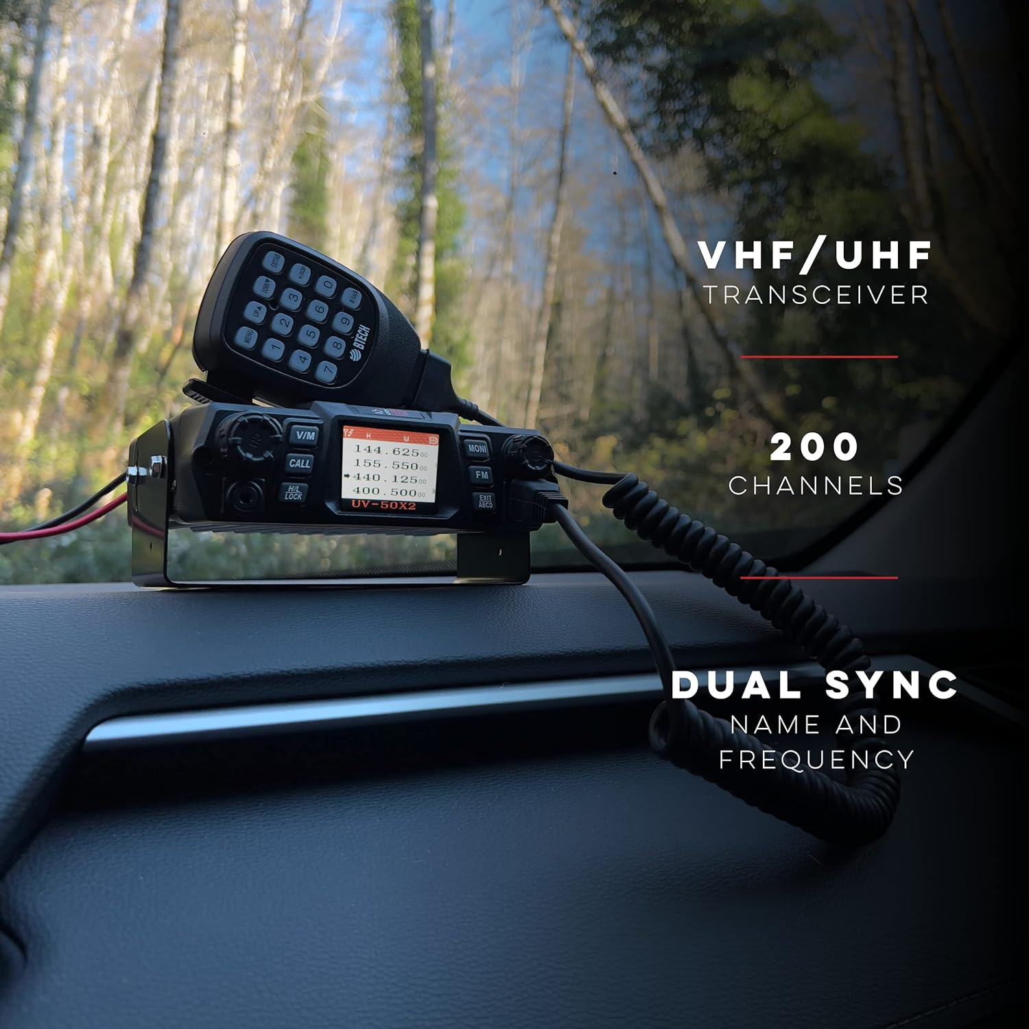 BTECH UV-50X2 (Second Gen.) Mobile 50 Watt Dual Band Base, Mobile Radio: VHF, UHF Amateur (Ham) - Smart Home Appliances