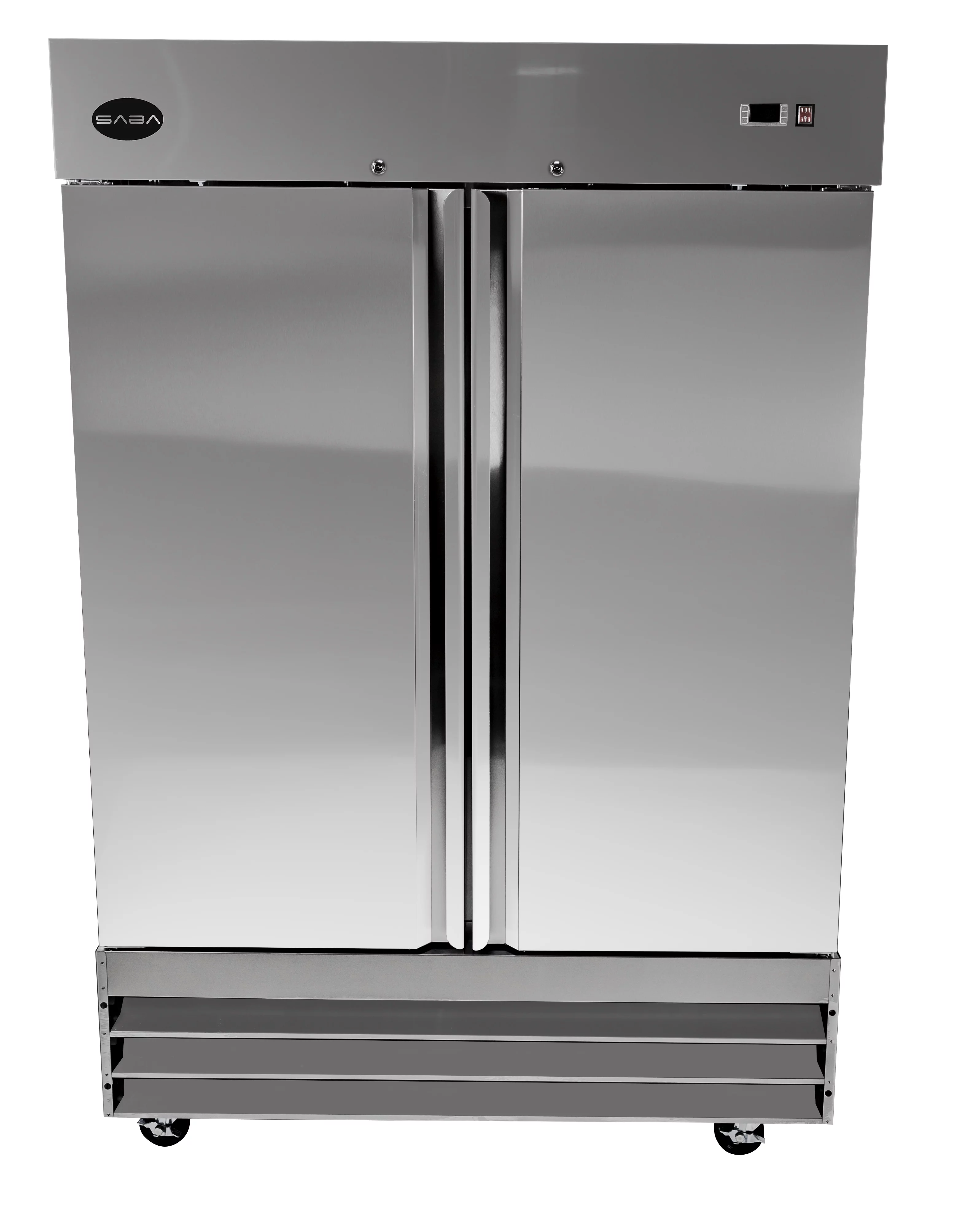 Heavy Duty Commercial 47 cu ft Solid Stainless Steel Reach-In Refrigerator (2 Door)