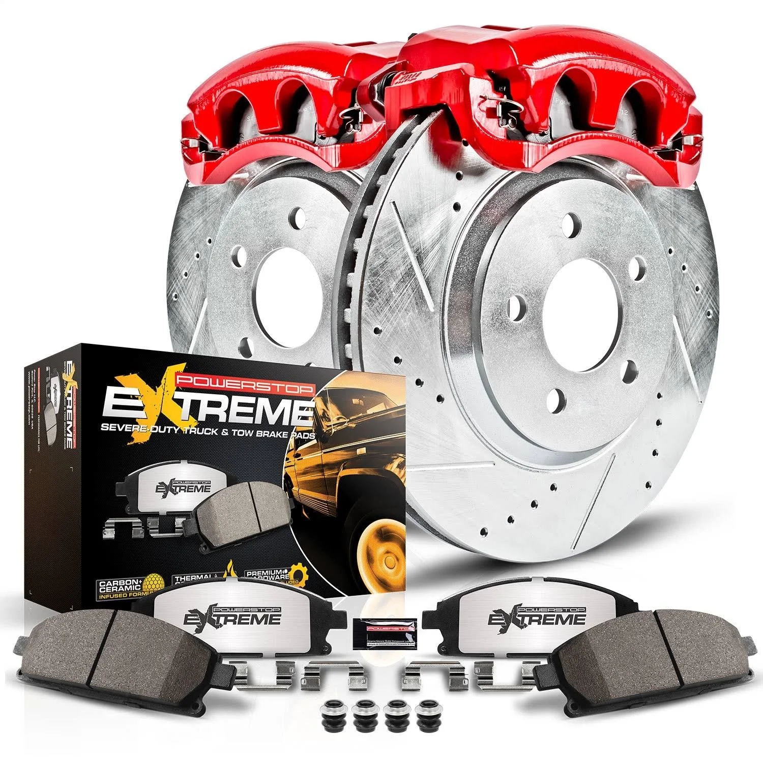 Power Stop - Front Z36 Truck u0026 Tow Brake Kit with Calipers KC2149-36