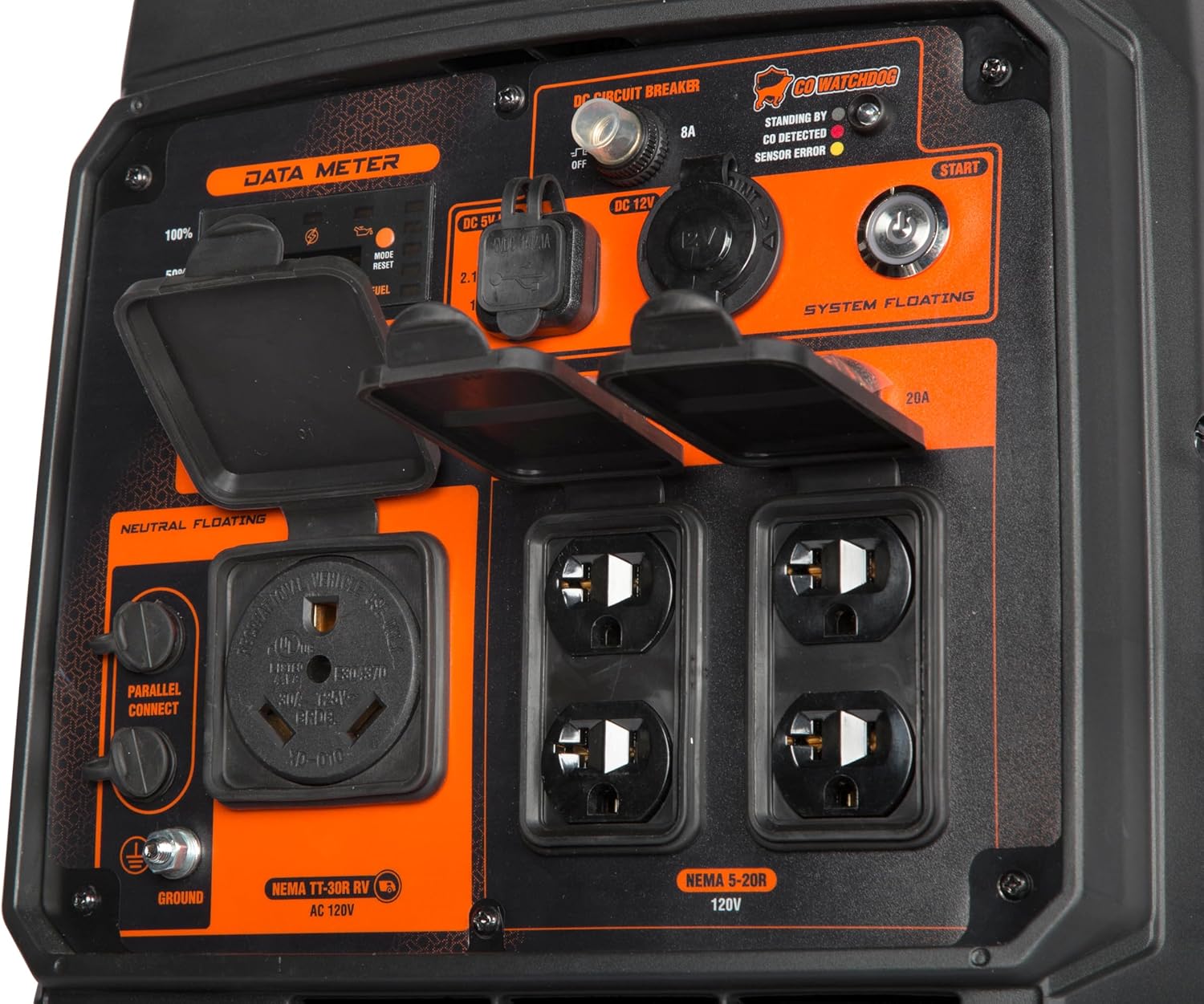 WEN Quiet and Lightweight 4800-Watt Dual Fuel RV-Ready Electric Start Portable Inverter Generator with Fuel Shut Off and CO Watchdog (DF480iX)