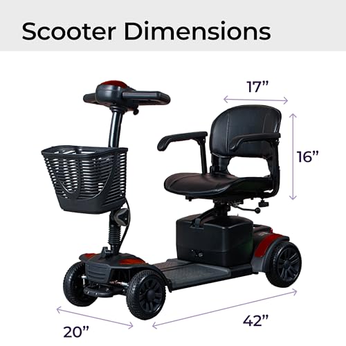 Drive Medical Drive Medical Scout Compact Travel Power Scooter, 4 Wheel