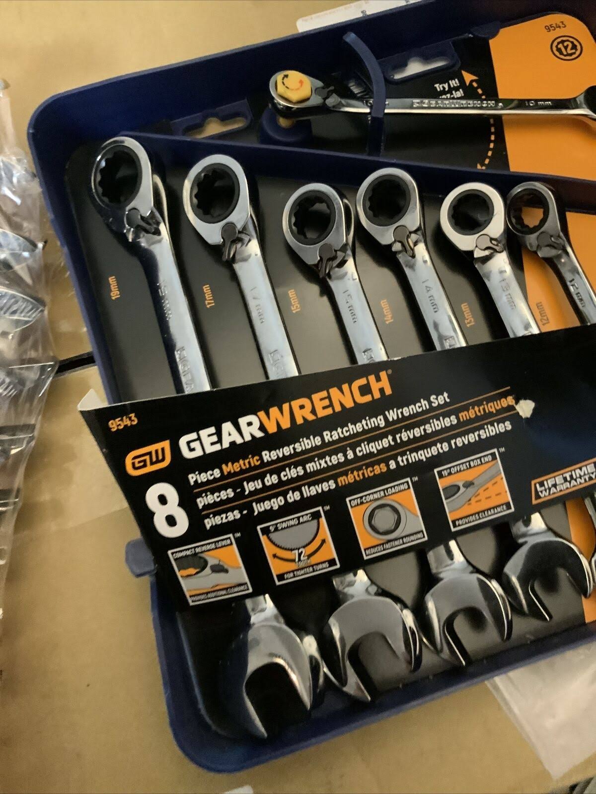 GearWrench 9702 13 Piece Flex-Head Combination Ratcheting Wrench Set SAE