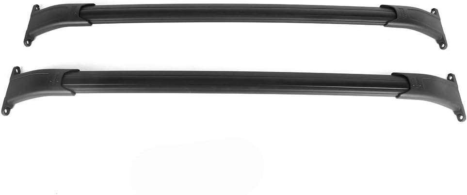 IKON MOTORSPORTS Cross Bars, Compatible With 15-20 Chevy Tahoe Suburban Escalade GMC Yukon, Factory Style Black Aluminum Roof Rack Cross Bar Pack of 2
