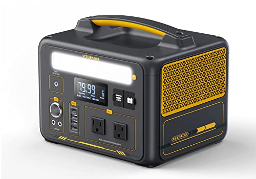 VTOMAN Jump 600X Portable Power Station, LFP Battery Powered Generator with 2x 600W AC Outlets (Surge 1200W), 4x USB ports