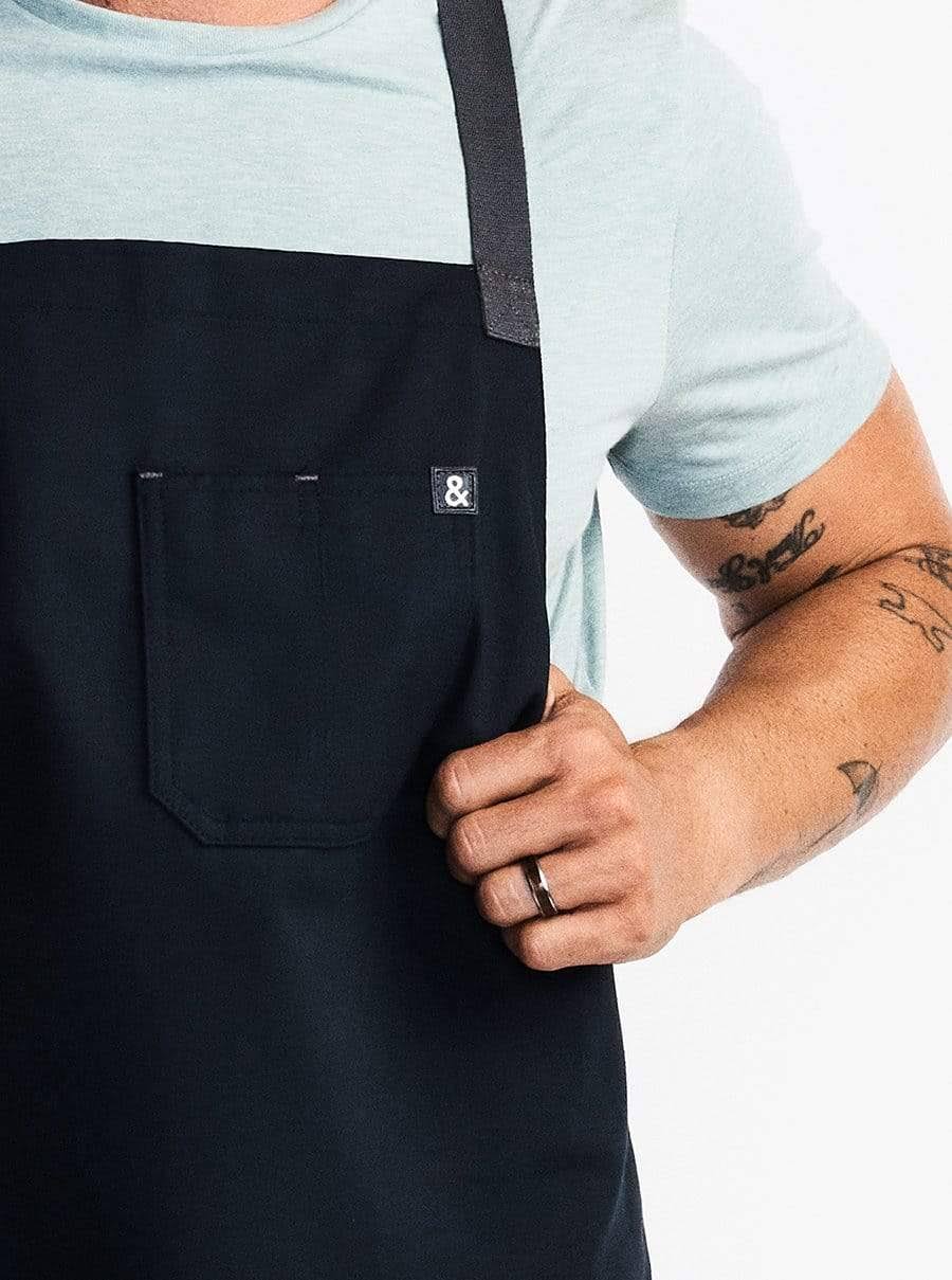 The All Day Crossback Apron - Midnight Blue